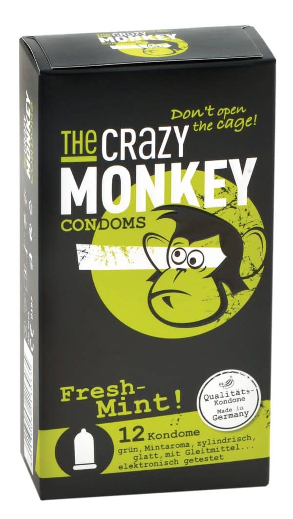 THE CRAZY MONKEY Condoms Fresh-Mint 12 St.