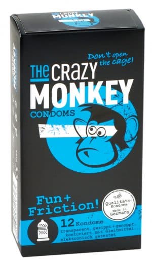 THE CRAZY MONKEY Condoms Fun + Friction 12 St.