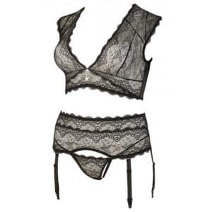 Bralette und String aus Spitze