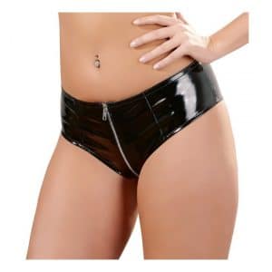 Lack-Panties mit Zip