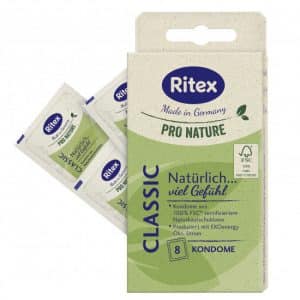 RITEX natürliche Kondome PRO NATURE CLASSIC (8 Stück)