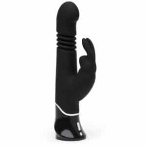 Greedy Girl Thrusting G-Spot Rabbit Vibrator (Schwarz)