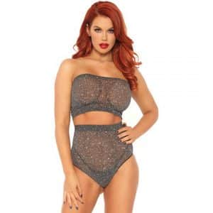 Mesh Top & Slip Schwarz-Silber (OS)