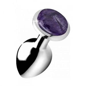 Analplug mit Amethyst Edelstein