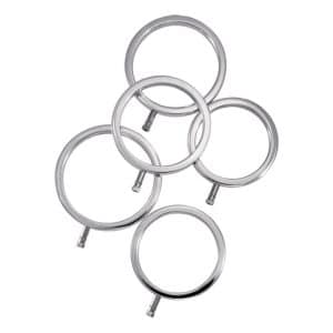 Electrastim - Solid metal cock ring set 5 sizes