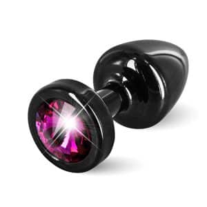 Diogol - Anni Butt Plug Round (Schwarz/Pink)