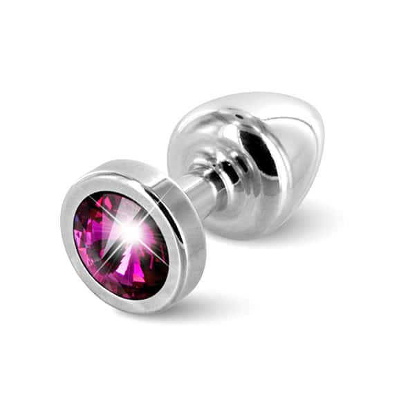 Diogol - Anni Butt Plug Round Silver & Pink 25 mm