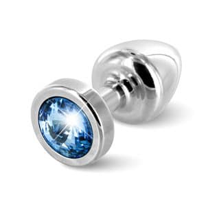 Diogol - Anni Butt Plug Round (Silber/Blau)