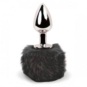 Feelstoys - Bunny tails Butt Plug (schwarz)