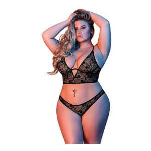 Underwire Bralette & Panty Set (Black)