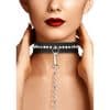 Exquisites Halsband mit Leine mit Diamantnieten