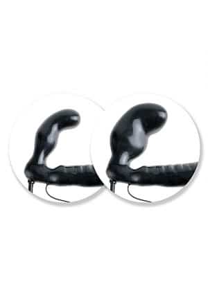 Inflatable Vibrating Strapless Strap On (black)