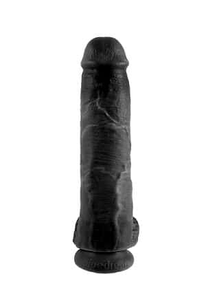 11 Inch Cock - With Balls - Black