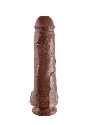 11 Inch Cock - With Balls - Brown