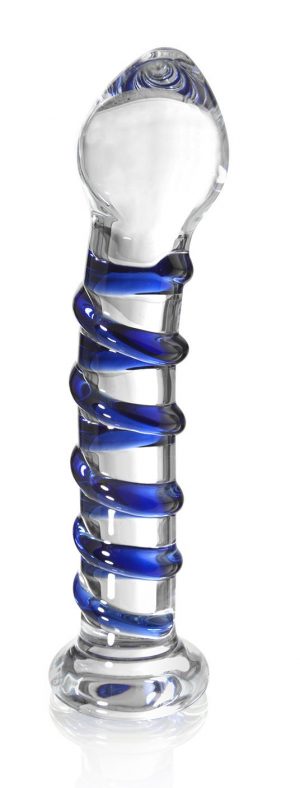 Deluxe Glas Dildo "Magic blue"