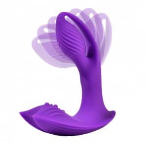 Deluxe Butterfly-Vibrator mit Fernbedienung "Lust-Lotus"