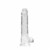 Realistischer Dildo mit Hoden - transparent