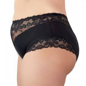 Ouvert Slip mit Perlenkette (XL)