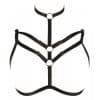 Brust-Harness in schwarz (2XL/3XL)