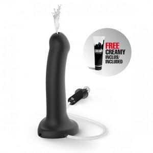 Strap-On-Me - Semi-Realistic Squirting Dildo Cum Black L