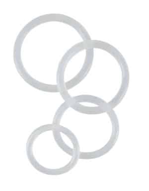 4-teiliges Penisringset „Clear Cock Rings“