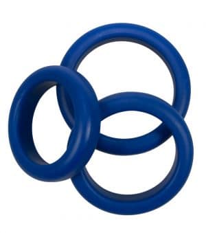 3-teiliges Penisringset „Blue Mate“