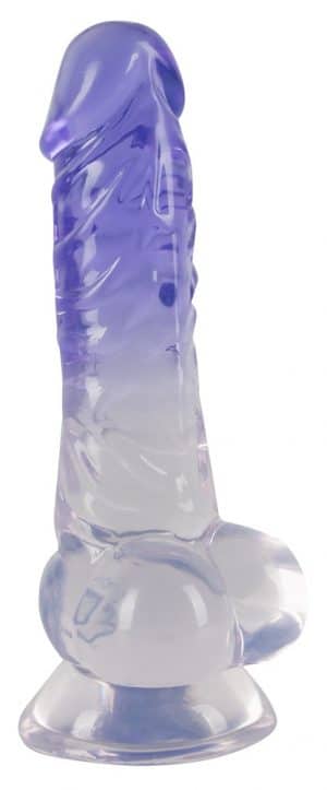 Naturdildo „Clear Dildo with Balls“