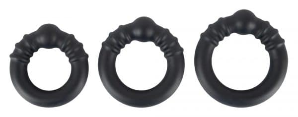 3-teiliges Penisringset „Heavy Silicone Cock Rings“