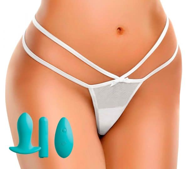 Vibro-Slip „Remote Bow-Tie G-String“ inkl. Vaginalplug