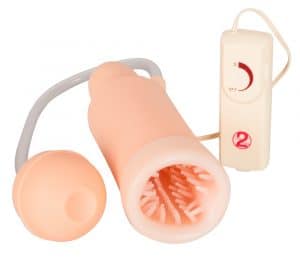 Masturbator „French Kiss“ mit Vibration und Pumpball