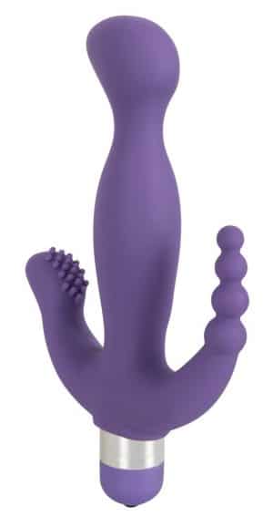 Doppelvibrator „3 Pointer“ mit Perineum-Stimulator und Klitorisreizer