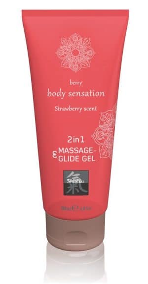 Massage- und Gleitgel „2in1 Strawberry Scent“