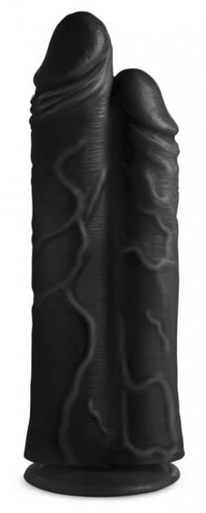 Double Stuffer Doppeldildo 25 cm - Schwarz