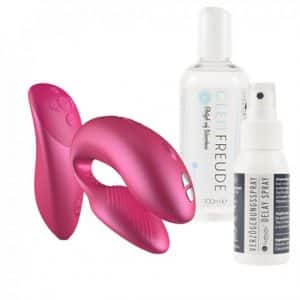 We-Vibe - Venize Deal - Chorus Paarvibrator (Pink) & Verzögerungsspray u. Gleitfreude