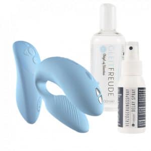 We-Vibe - Venize Deal - Chorus Paarvibrator (Light Blue) & Verzögerungsspray u. Gleitfreude