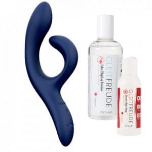 We-Vibe - Venize Deal - Rabbitvibrator "Nova 2" & Gleitfreude u. "Anheizer" (Blau)