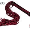 Leder Peitsche rot/schwarz