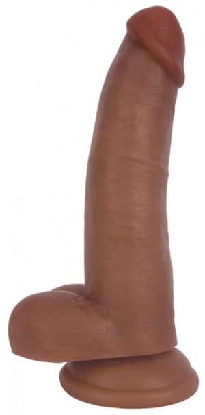 21 cm Realistischer Dildo mit Hodensack - Braun