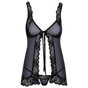 Babydoll mit String Schwarz