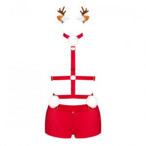 Mehrteiliges Harness Kostüm im Weihnachtslook