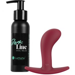 Analplug "Bootie Medium" (Bordeaux) + Anal Relax Creme