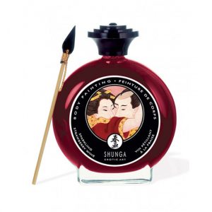 Shunga Bodypaint "Strawberry & Wine" (100ml)