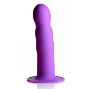 Gewellter Dildo Squeeze-It (Lila)