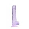 Jelly Dildo mit Hoden in lila (19 cm)