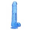 Jelly Dildo mit Hoden in blau (25 cm)