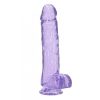 Jelly Dildo mit Hoden in lila (25 cm)