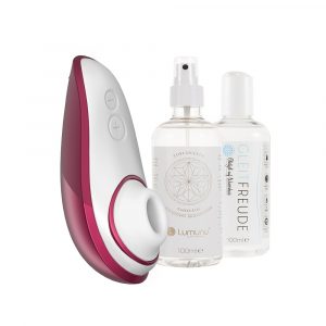 Womanizer "Liberty" + Gleitgel & Toy Cleaner (Red Wine)