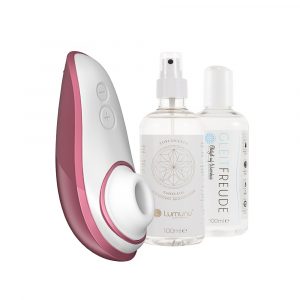 Womanizer "Liberty" + Gleitgel & Toy Cleaner (Pink Rose)