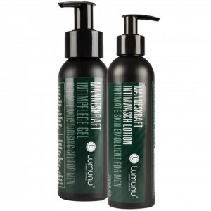 Manneskraft Set mit Intimwaschlotion (250ml) & Intimpflege-Gel (100ml)