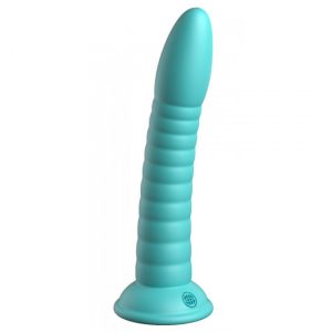 Dildo mit Stimulationsrillen (türkis)